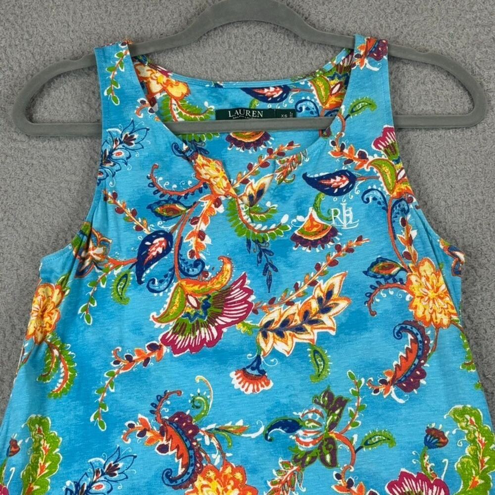 Ralph Lauren Dress XS Paisley Beachy Coastal Resort Cruise Dopamine Colorful LRL - Picture 4 of 11